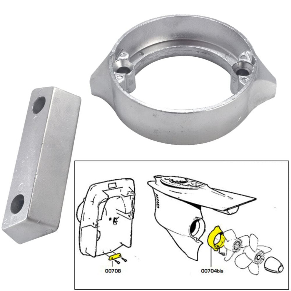 Tecnoseal Anode Kit W/Hardware - Volvo Duo-Prop 290 - Zinc 8059617818722