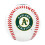 Rawlings MLB Oakland Athletics Team Logo Baseball White 1 2
