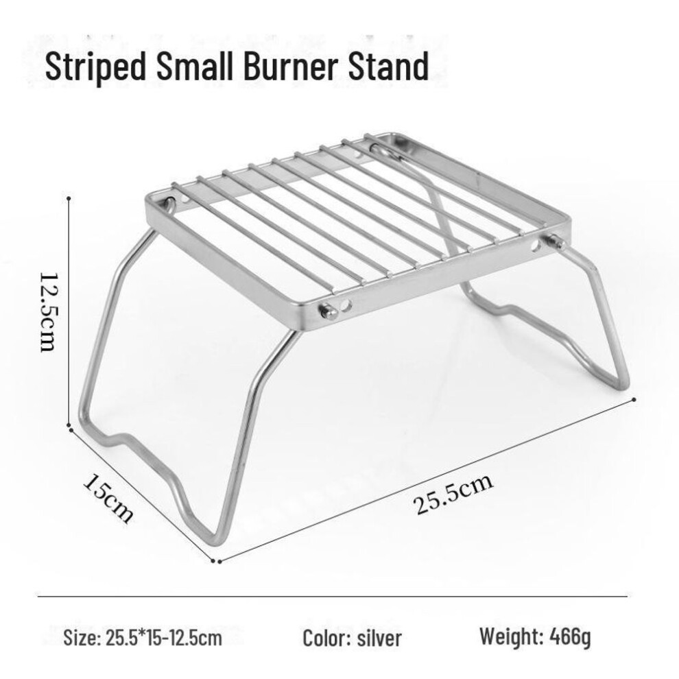 (as the picture, Small stove stand, Type A, without storage bag) Portable Folding Stainless Steel Camping Stove and Grill Rack