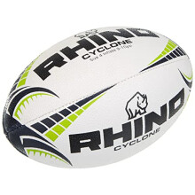 Rhino cyclone Rugby Ball, White, Size 5