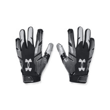 Under Armour pojkar Youth F8 Fotbollshandskar, Svart (001)/Metallisk Silver, Ungdom Medium