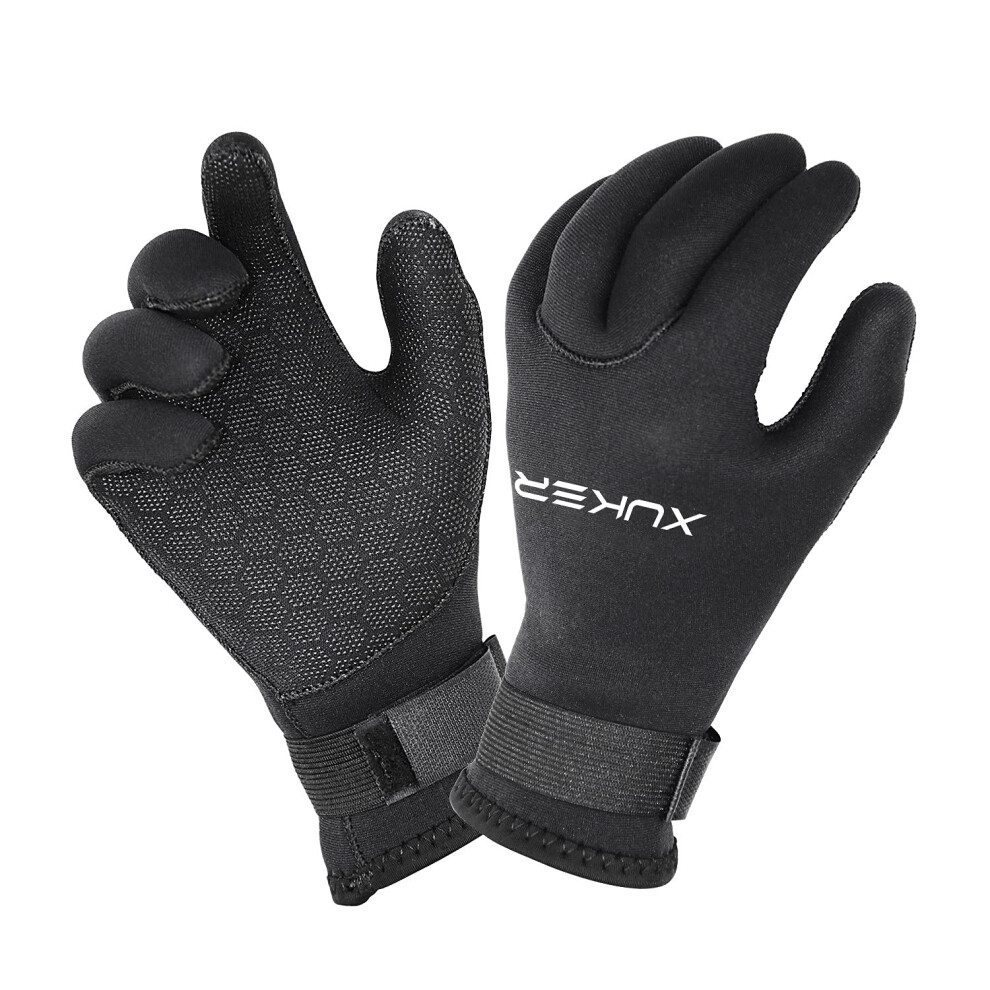 XUKER Water Gloves 3mm & 5mm Neoprene Five Finger Warm Wetsuit Winter