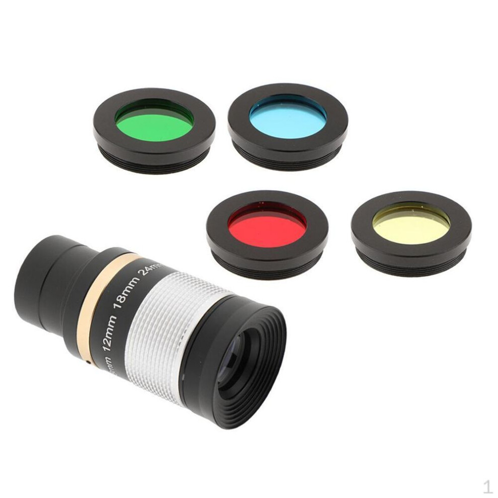 Metal ” 8-24mm Eyepiece+4x Lens Filter Set for Astronomy Telescope