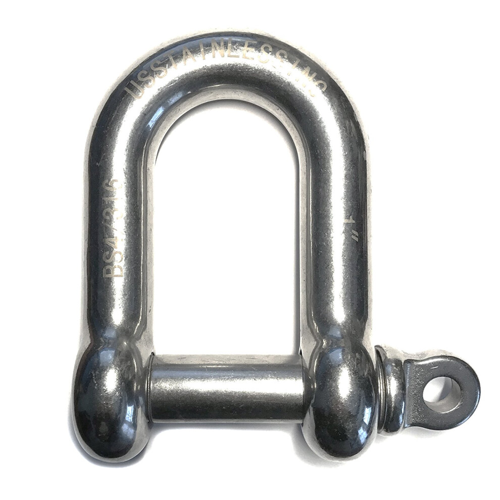 US STAINLESS Marine Grade Stainless Steel 316 D Shackle (5/8 16mm D Shackle)