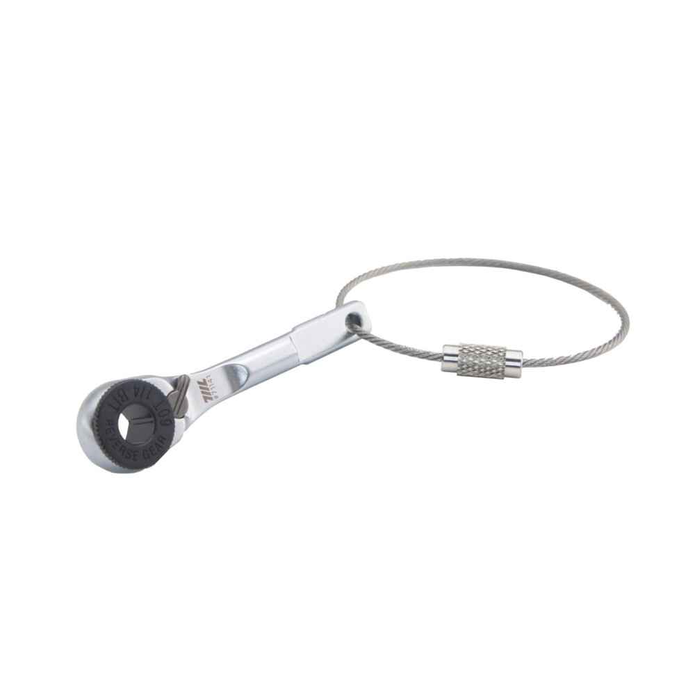 711L Flat End Edc Ratchet Wrench - Screwdriver Accessory Compatible With Multitools' Flat Bit Adapters (With Key Ring Hole And 1 Utility Loop) 4711229143565