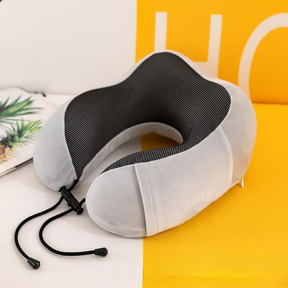 (grey, 28cm * 26cm * 14cm) U Shaped Memory Foam Neck Pillows Soft Travel Pillow Massage Neck Pillow Sleeping Airplane Pillow Cervical Healthcare Bedding