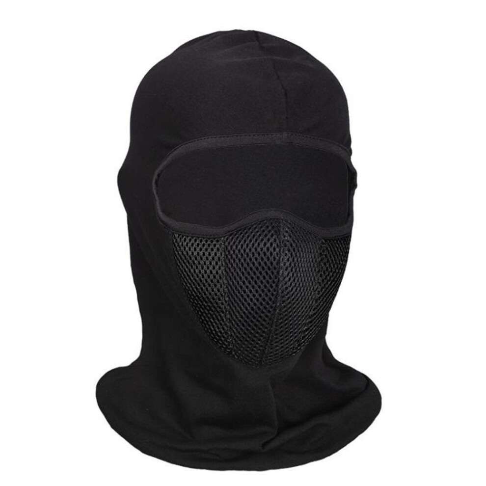 (black) 1pc Outdoor Windproof Face Mask Hat Balaclava Full Head Neck Scarf Protector Hiking Fishing Ski Hat