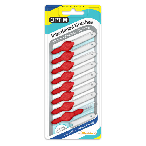 Stoddard Icon Optim Soft Interdental Brushes Red Pack Of 8