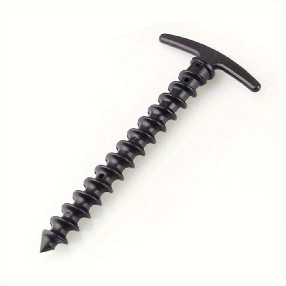 (black, 5pcs) 5/10pcs Nylon Plastic Screws Spiral Tent Piles Outdoor Hiking Camping Sunshadetravel Bag Tentand Canopy Accessories
