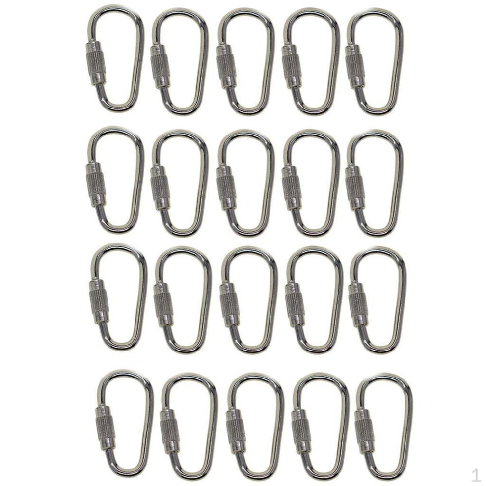 20 Mini Carabiner Steel Screw High Quality Clips