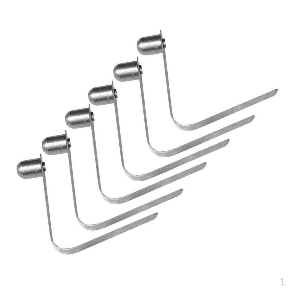 6 Pieces 8mm Stainless Steel Paddle Spring Clips Outdoor Camping Awning Tent Pole Snap Button