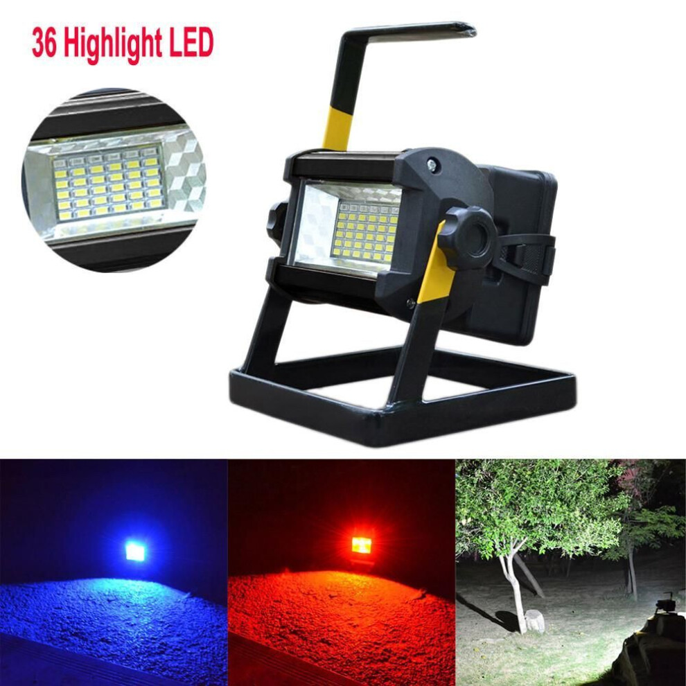 (as the picture, One size) (great Home)50w 36 Led Portable Rechargeable  Light  Work Camping Fishing Lamp