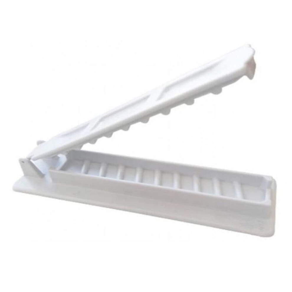 (white) Single Row Kebab Maker Bbq Meat Skewer Making Machine Reusable Plastic Barbecue Skewer Maker Kebab Preparation Camping Bbq Tools