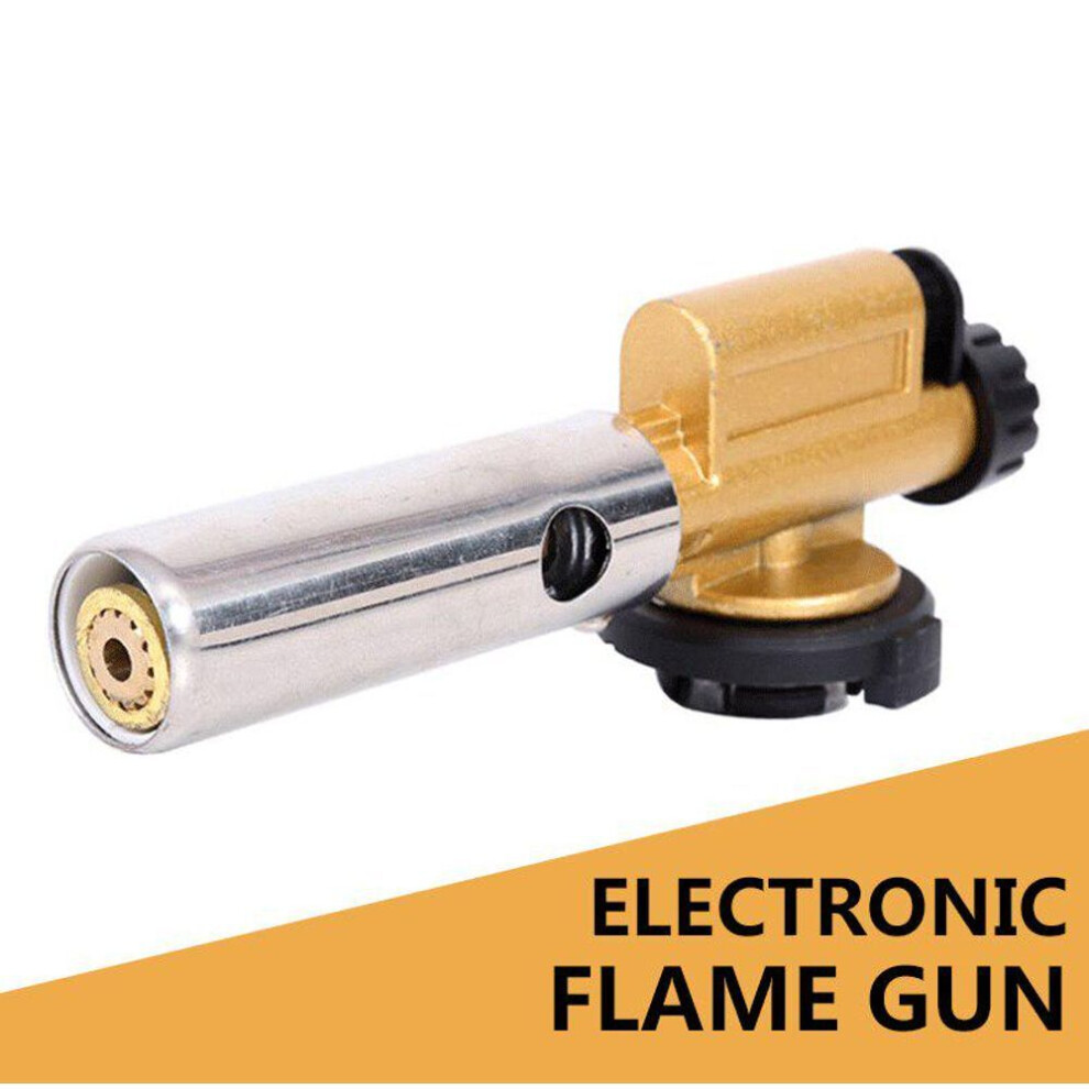Electronic Ignition Copper Flame Butan Gas Burner Gun Maker Torch For Outdoor Camping Picnic Bbq Welding Equipment