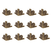 dophee Eckenschutz f r Boxen, Antik-Messing, Kantenschutz, f r Schr nke, M bel, Schreibtische, Schmuckk sten, 12 St ck, 3,0 x 3,0 x 3,0 cm