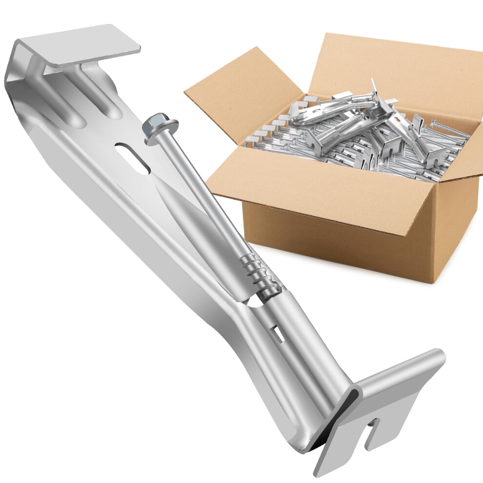 5 50 Pack Gutter Hangers Heavy Duty Hidden Rain Gutter Brackets Fastener With Pre-Inserted Screw Aluminum Gutter Brackets For Repairing Sagging Rain G 765003837267