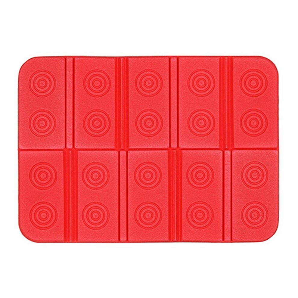 (red) Portable Folding Outdoor Sit Mat Waterproof Hiking Sit Pad Camping Seat Pad Moistureproof Seat Cushion Enduring