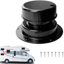 (Black) Exhaust Outlet for RV | Yacht RV Sewer Pipe Outlet Mount Round Cover,Practical Air Ventilation Outlet Mount Cover for Camping, Truck