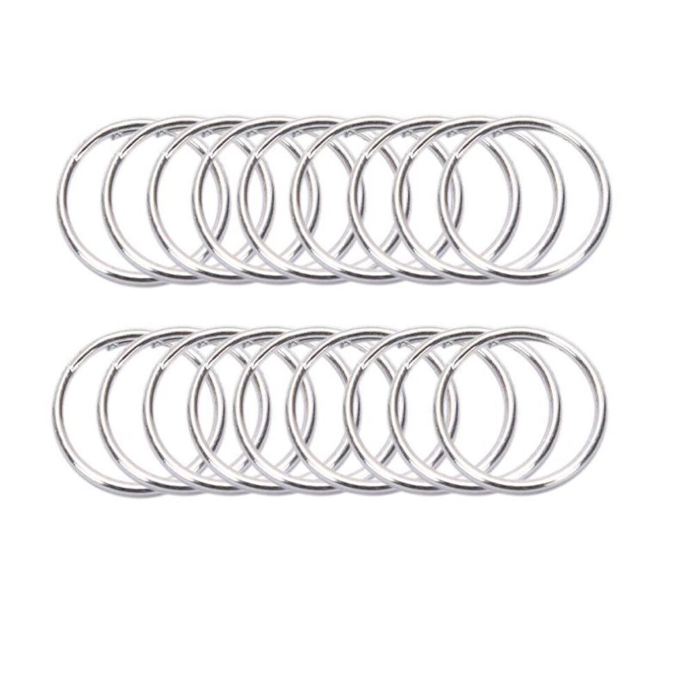 50Pcs Metal Spinning Lobster Buckle Clip Hook With Keyring Diy Jewelry Craft