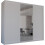 MN Furniture Triple Door Sliding Mirror Wardrobe White 250cm 1