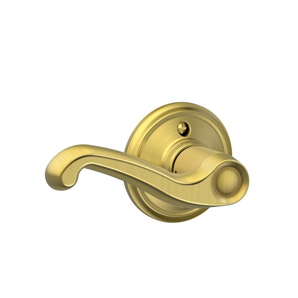 Photos - Door Lock ScHLAgE Left Handed Lever Non-Turning Lock Satin Brass (F170 FLA 608 F170FLA608LH