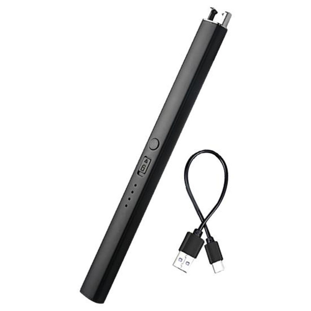 (black) Electric Arc Igniter Double Safety Switches Ignition Aluminum Alloy Camping Gas Stove Flameless Electric Igniter Outdoor Supplies
