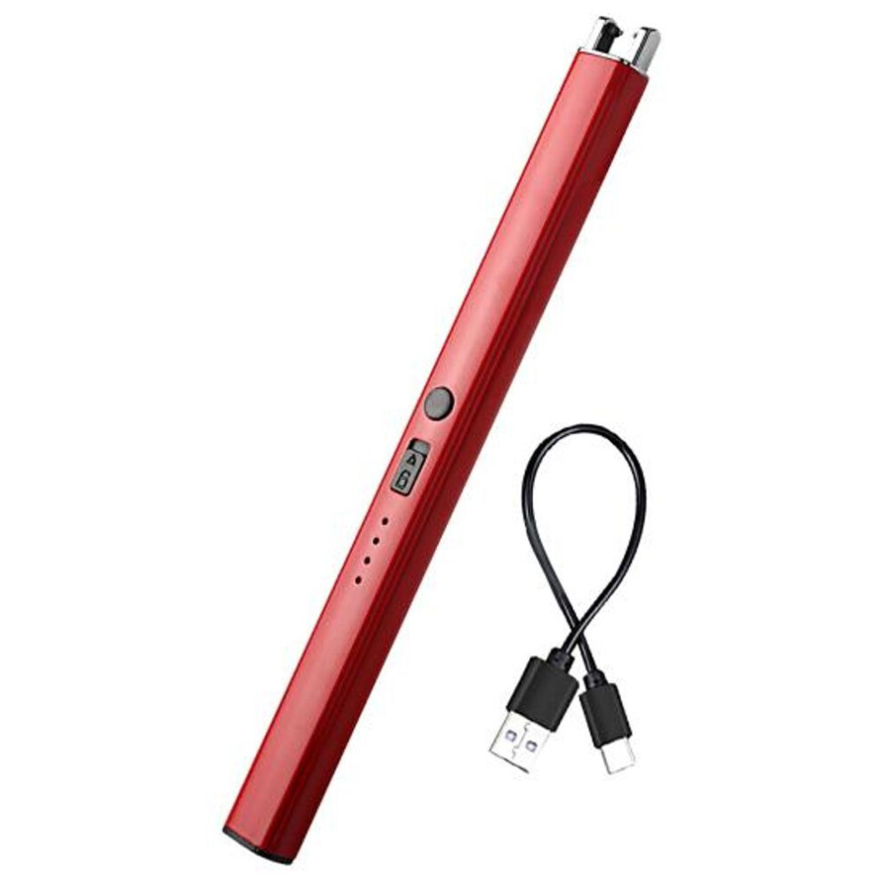 (red) Electric Arc Igniter Double Safety Switches Ignition Aluminum Alloy Camping Gas Stove Flameless Electric Igniter Outdoor Supplies