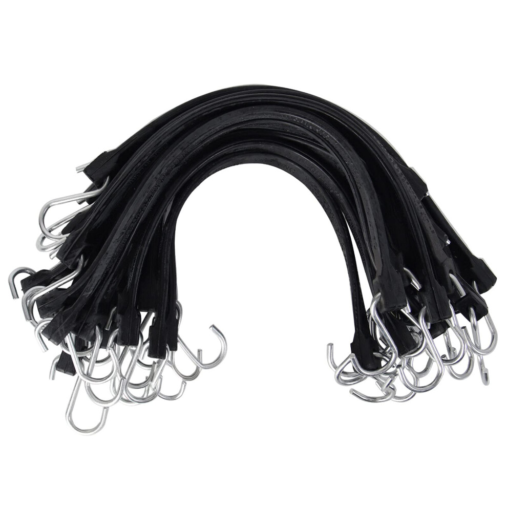 Xstrap Standard 20 Pack 15'' Adjustable Rubber Tarp Straps Epdm Bungee Cords With Hooks Ideal For Securing Tarps Canvases 710891262004