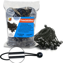 Wellmax cordon lastique boule robuste de 9 pouces, 50 pices de 5mm, couleur noire