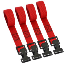 XSTRAP STANDARD 4er-Pack 1"""" x 5-1/2ft JUST Clip Allzweck-Zurrgurt Alligator-Daumenschnalle Cargo Secure Utility Gurtband Rot