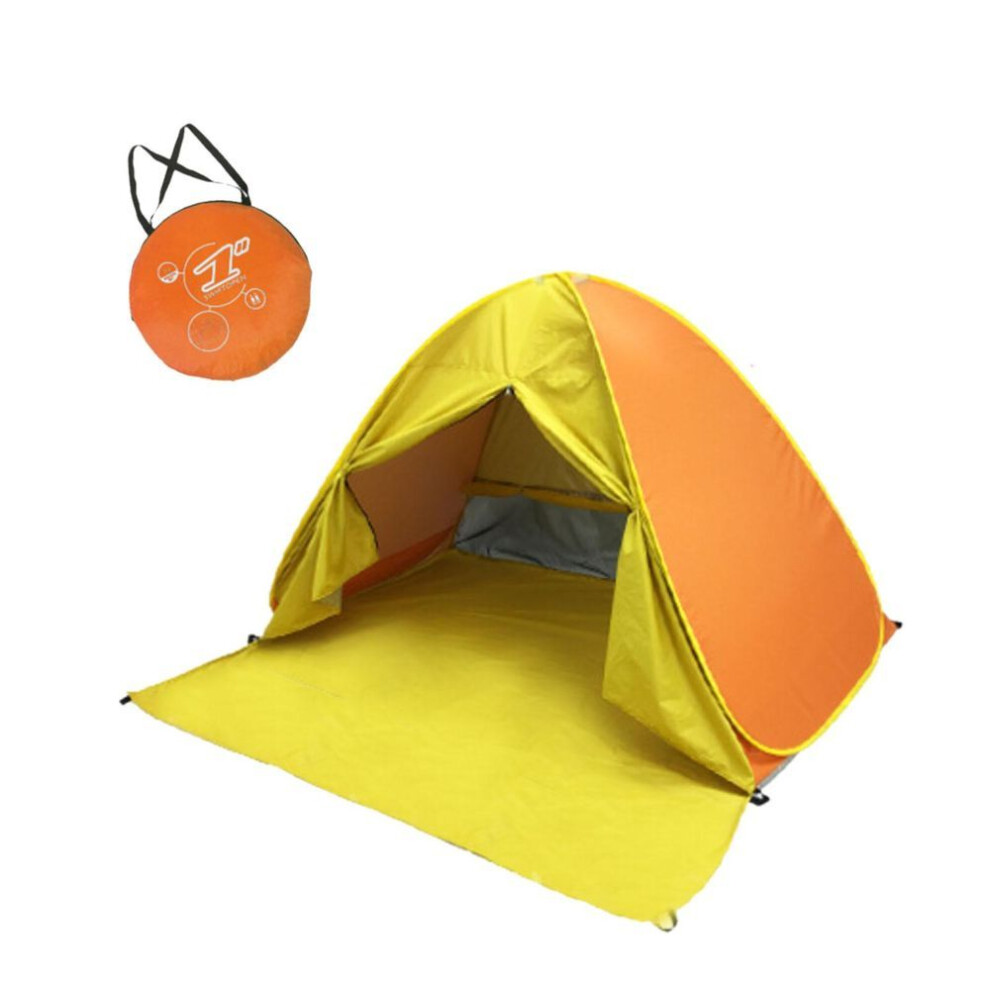 (yellow, One Size) Sagit Portable Automatic Set-up Camping Beach Shade Tent Outdoor Uv Protection Tents