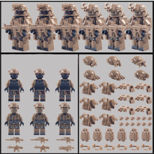 (Style C) Ghost Commando Special Forces Building Blocks Military Weapon vest