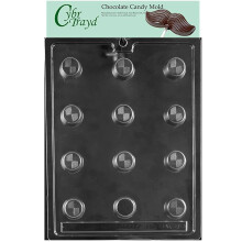 Cybrtrayd Life of the Party Traditional Round Round Chocolate Candy Moule dans Scelled Protective Poly Bag Imprime avec des instructions de moula
