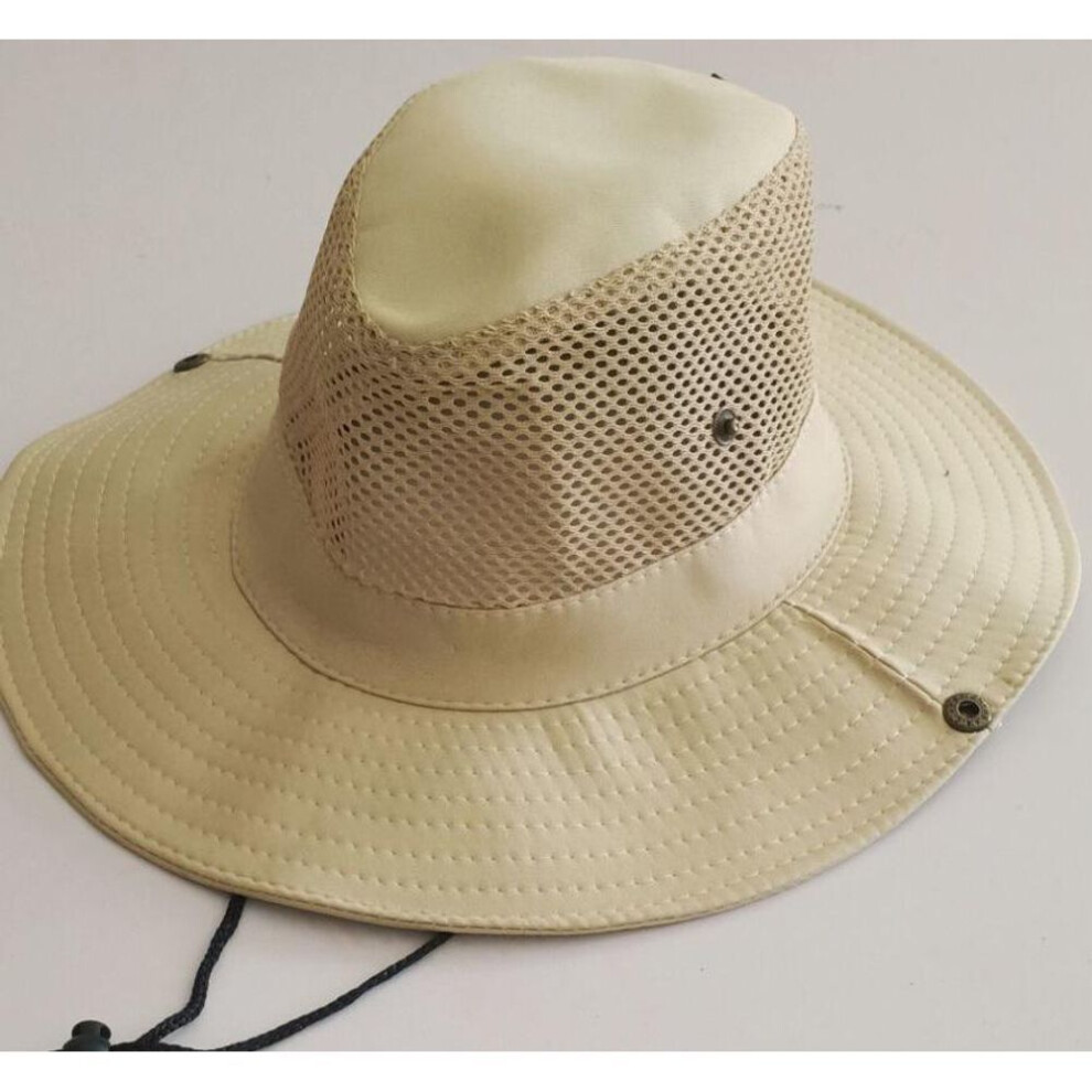 (beige) Summer Net Cap Men&apos;s Fashion Large Eaves Travel Sun Hat Monochrome Matte Fisherman&apos;s Hat (7  Colors)