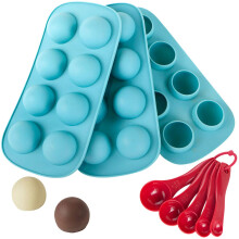 Webake silicone chocolate moules de bonbons rond Sphere Moules de cuisson pour la truffe cordiale Jello Pudding Ball Ice Cube Peanut Butter Set d
