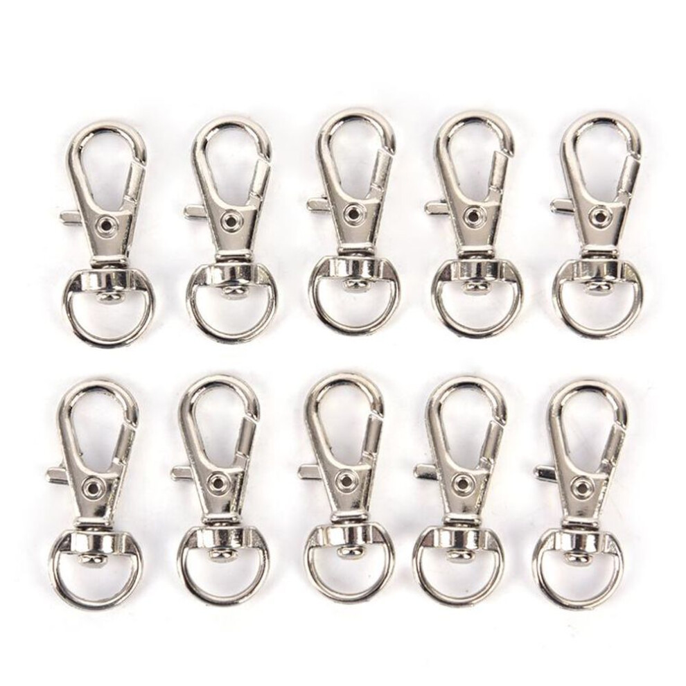 10Pcs Mini Aluminum Alloy Keychain Making Snap Spring Clip Hook Carabiner Buckle