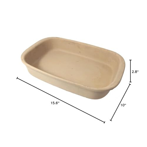 Recipiente rectangular de cer   mica de gres Heritage de Pampered Chef, modelo 1430 2