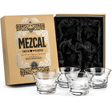 Mezcal and Spirits Sipping Glasses | Tequila Tasting Collection | Set of 4 | 5 oz Crystal Tasting and Drinking Glassware Copitas for Joven  Reposado