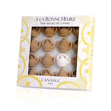 Canasuc Paris A La Bonne Heure Pur Sucre de Canne ""Caja de regalo con ventana"" con 32 piezas surtidas de az   car de tetera moldeada francesa, blan