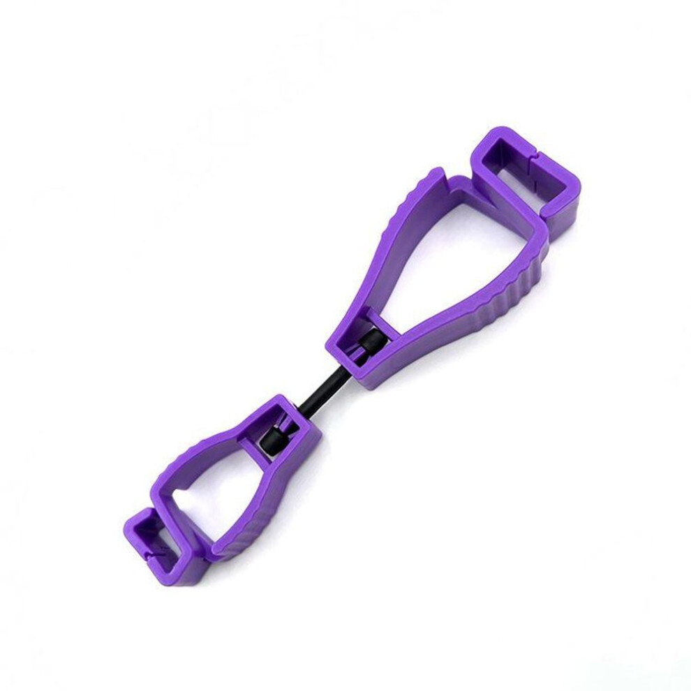 (purple) Multifunction Glove Grabber Clip Guard Clamp Grabber Catcher Safety Anti Lost Working Glove Clip Holder Hanger