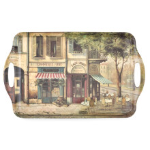 Pimpernel Parisian Scenes Collection Velk podnos s rukojet | Servrovac tc na obed kvu nebo sndani | Vyrobeno z melaminu pro vnitrn i venkovn