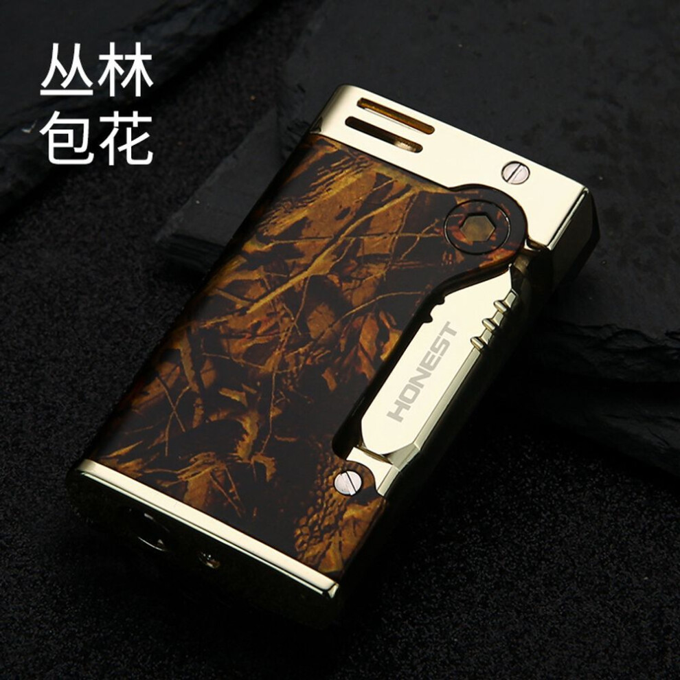 Yeuligo 2024 New Retro Side Kerosene Grinding Wheel Lighter Durable Metal Cigarette Lighter Creative Fashion Send Men's Smoking Set