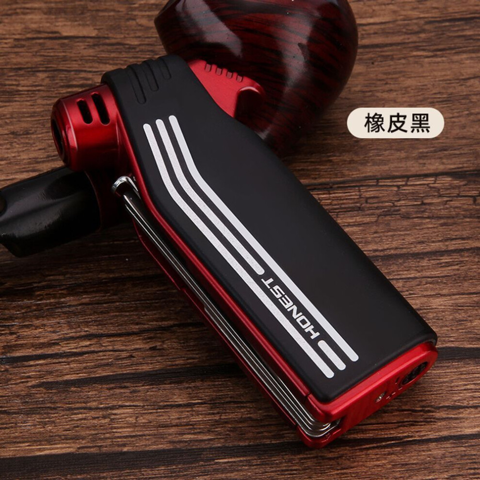 Yeuligo Multi-Functional Special Pipe Machine Oblique Fire Vintage Flame Lighter Inflatable With Smoke Knife Pressure Tamper Scraper