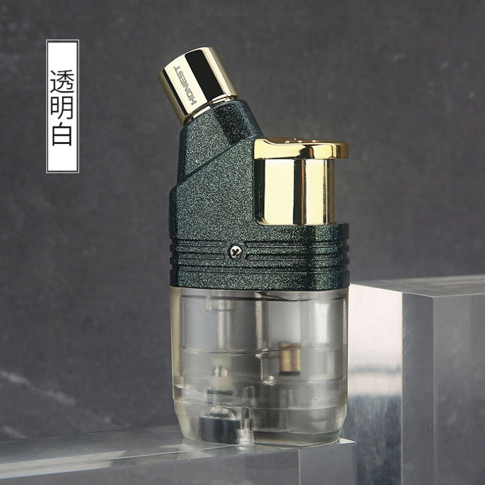 Yeuligo Blue Windproof Durable Lighter Inflatable Straight Flame Point Cigar Moxibustion Portable Smoking Set Gift Wholesale