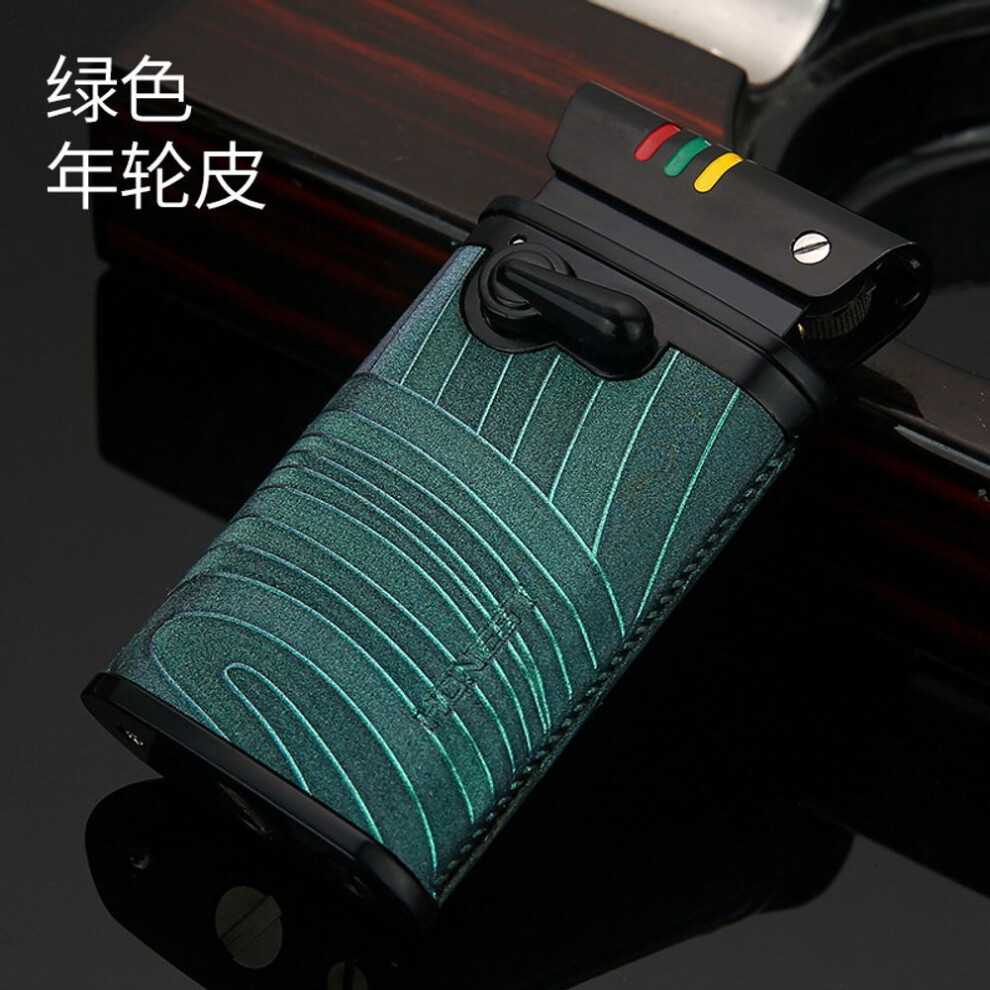 Yeuligo 2024 New Retro Rocker Arm Kerosene Wheel Lighter Durable Metal Cigarette Lighting Creative Tide To Send Men's Cigarette Set