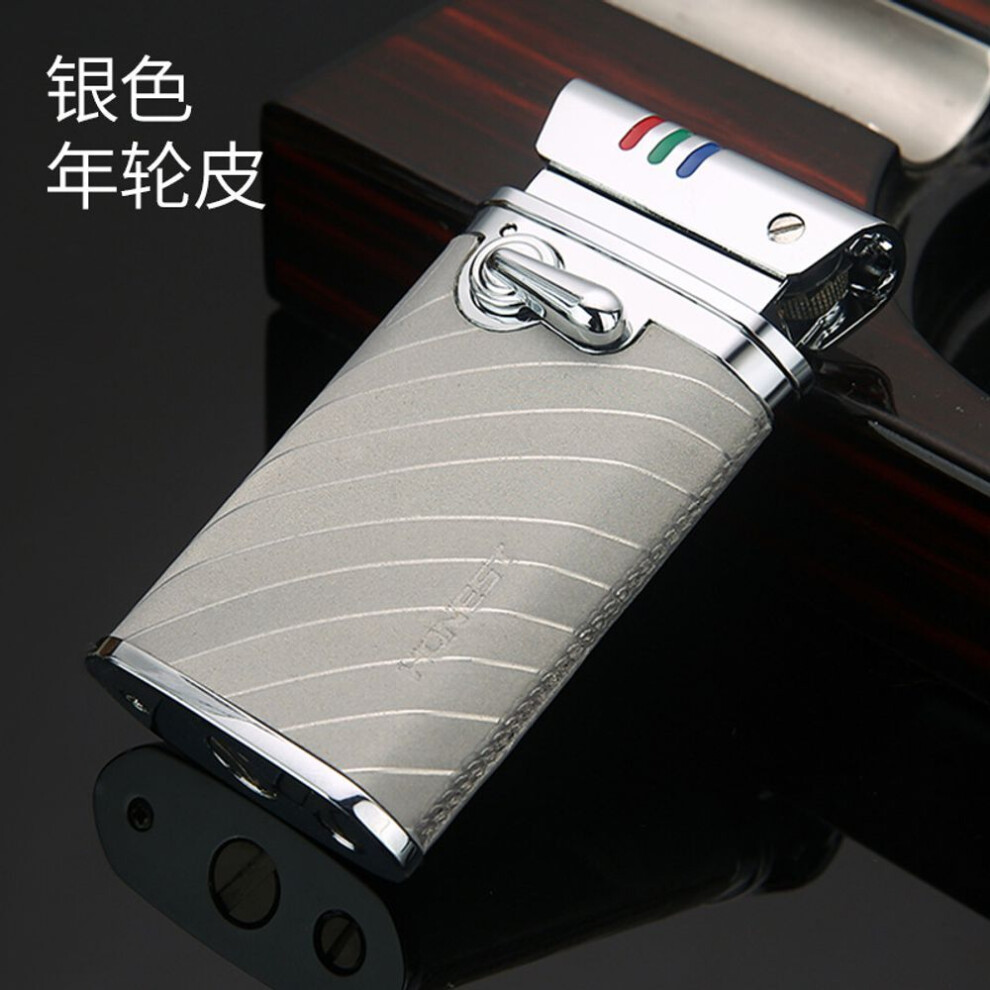 Yeuligo 2024 New Retro Rocker Arm Kerosene Wheel Lighter Durable Metal Cigarette Lighting Creative Tide To Send Men's Cigarette Set