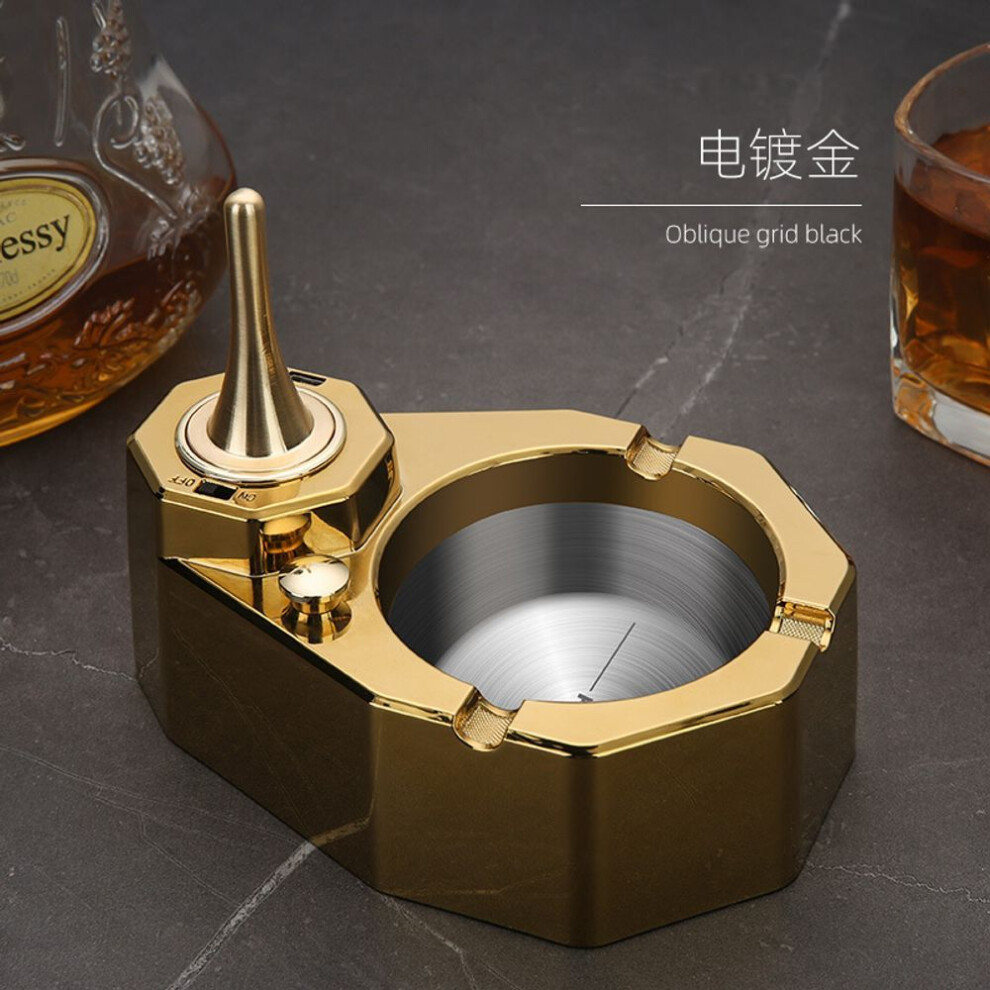 Yeuligo New Oil-Electric Hybrid Charging Lighter Kerosene Ignition Creative Ashtray Office Desktop Ornaments Gifts