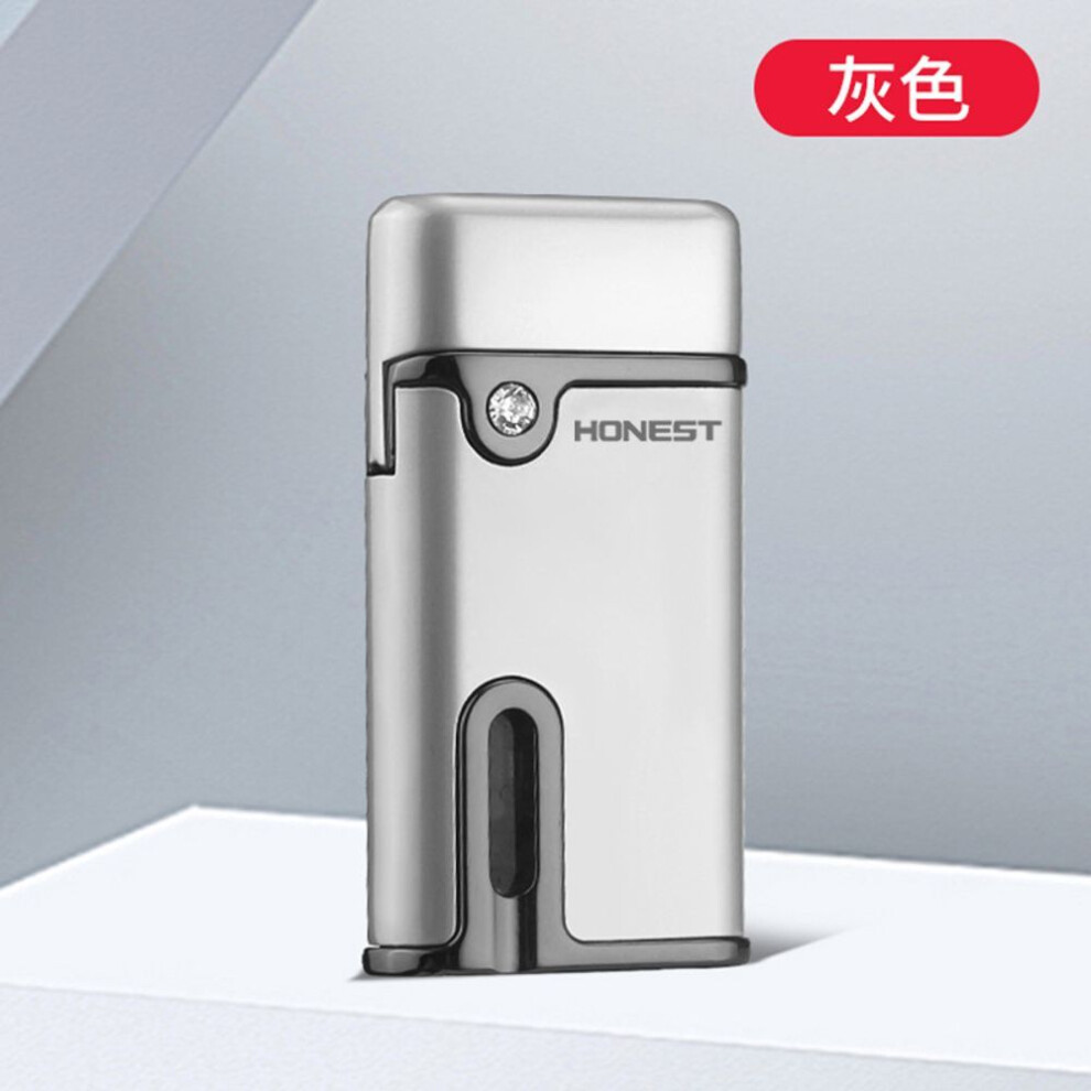 Yeuligo Red/Light Windproof Direct Inflatable Metal Lighter Flame With To Send Boyfriend Lighter Gift Cigarette Set