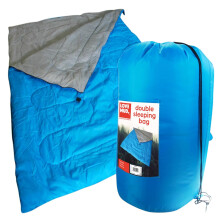 Double Outdoor Sleeping Bag With Carry Bag Ideal For Camping