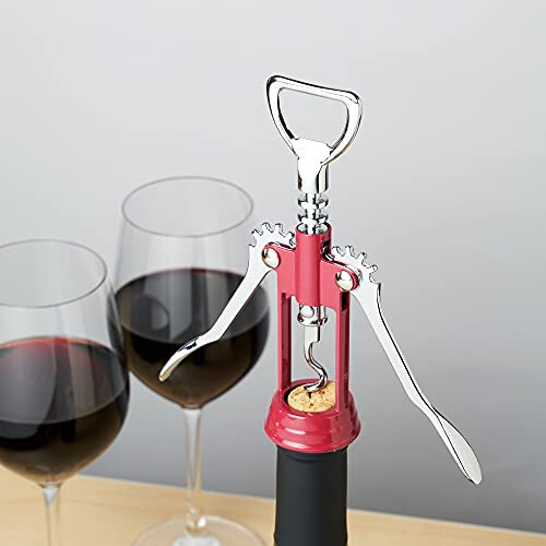 True Soar Red Winged Corkscrew  Self Centering Worm  Bottle Opener 2